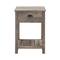 Walker Edison Gray Wash Country Single Drawer Nightstand